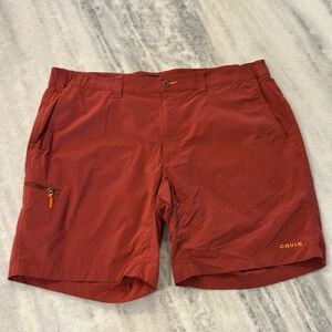 Orvis Men’s Performance Quick Dry Shorts size 42 in Rust Red
